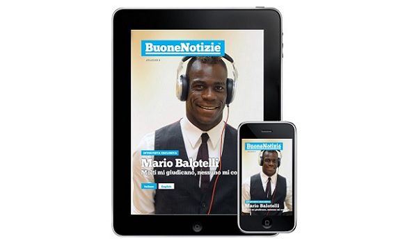 Mario Balotelli sulla copertina di BuoneNotizie