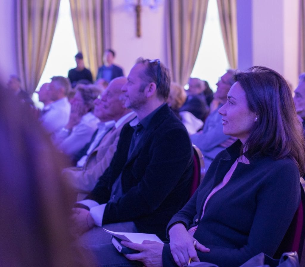 Il pubblico durante l'evento 2019 dedicato al giornalismo costruttivo organizzato da Silvio Malvolti