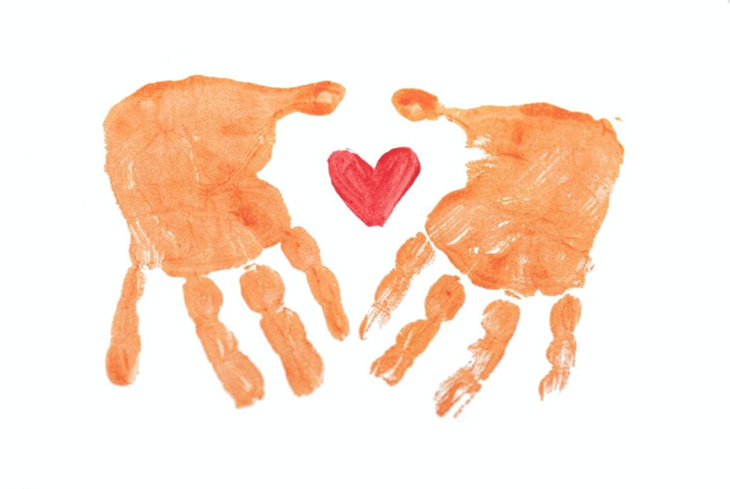 Impronte di mani di bambino