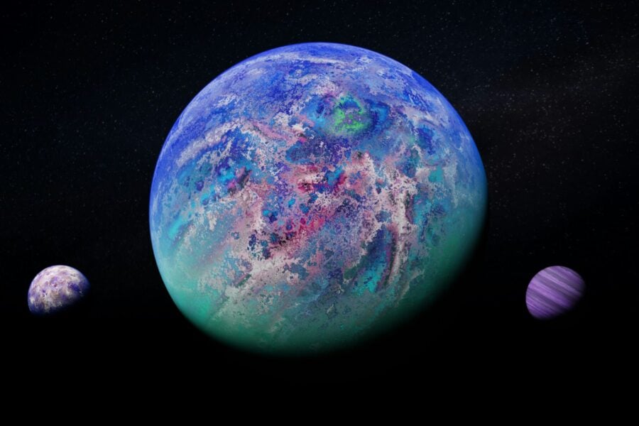 Nuovo pianeta: GJ 251 c. In primo un gruppo di pianeti nello spazio.