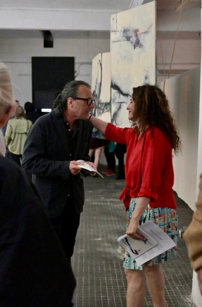 Manuela Scannavini e il Maestro Carmelo mostra 